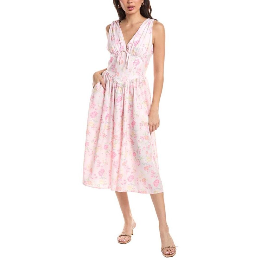 Jl Luxe Womens  Sleeveless Midi Dress, Pink